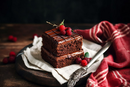 烘焙的巧克力蛋糕图片