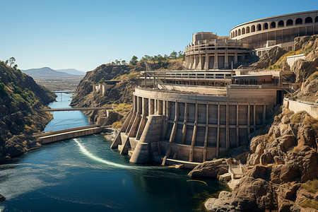 水力发电厂大型水利工程设计图片