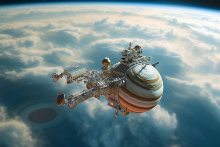 观测站太空探索机器人设计图片