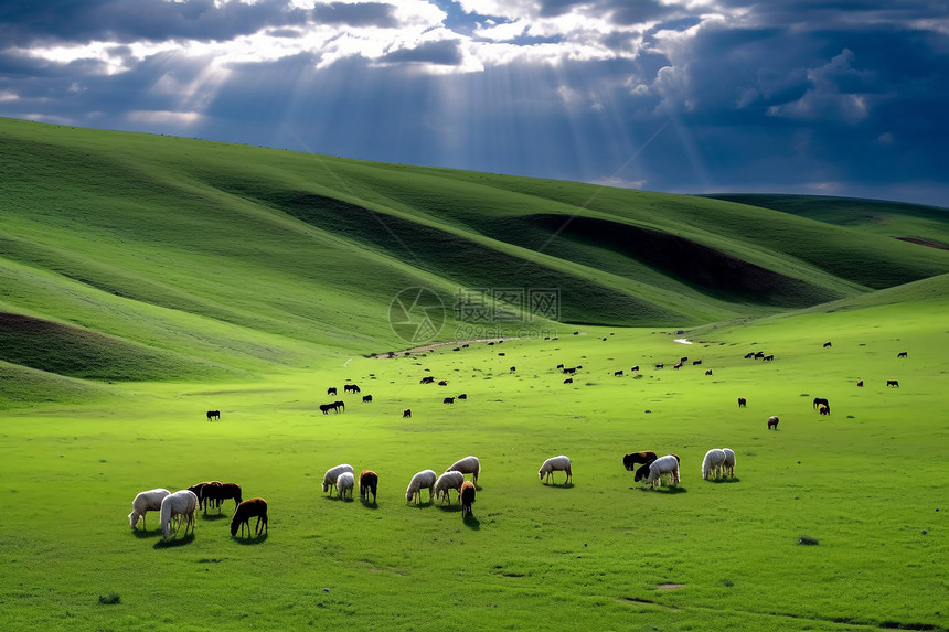 大草原的美景图片