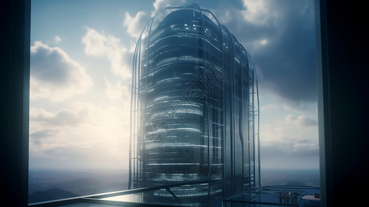 梦想中的摩天大楼背景图片
