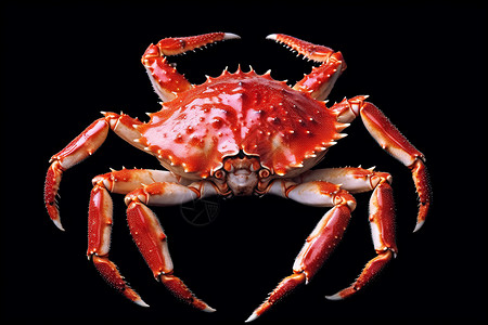 中华大闸蟹美食黑色背景下的螃蟹设计图片