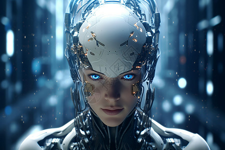 虚拟智能领域的机器人背景图片