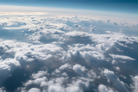 飞机上的景色天空中的美丽云层背景