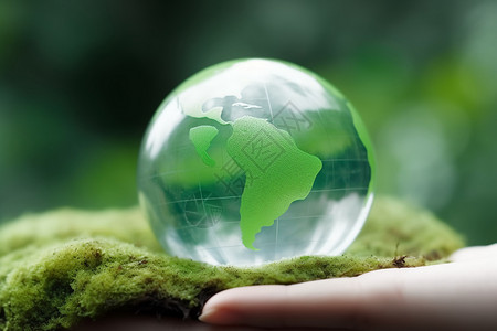 绿色透明的地球背景图片