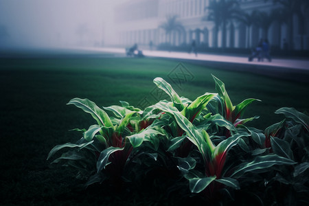 绿油油的植物背景图片