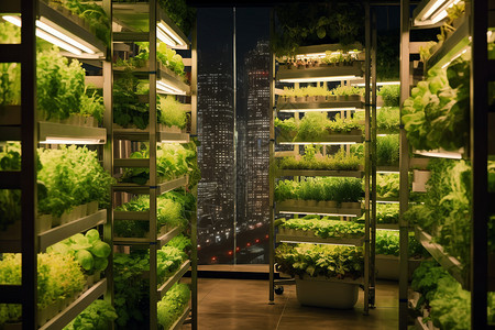 室内垂直农业背景图片