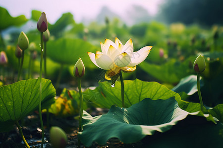 漂亮的荷花背景图片