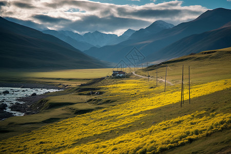 险峻的高山背景图片