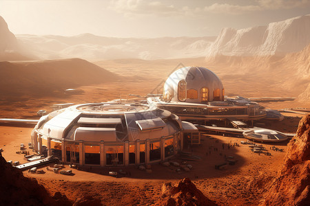 火星大冲迷人的火星殖民地设计图片