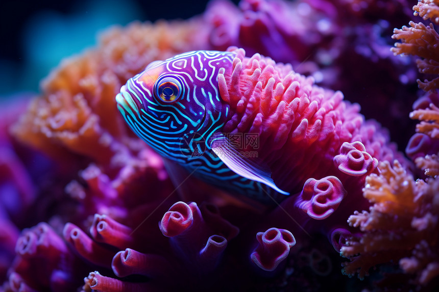 海底珊瑚礁背景图片