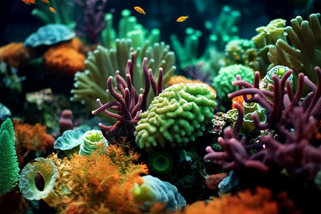千姿百态的珊瑚背景图片