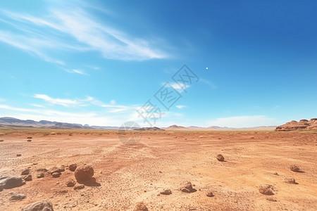 美丽的沙漠景观背景图片