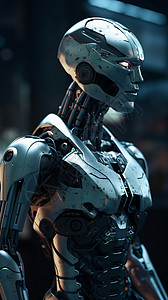 机器人的3D模型背景图片