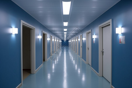 现代医院走廊图片