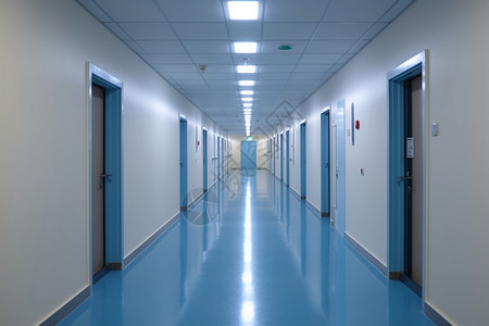 明亮的医院走廊背景图片