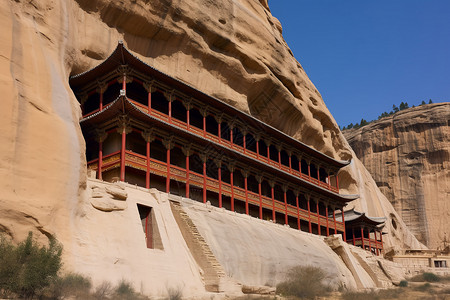 传统佛教地标建筑背景图片