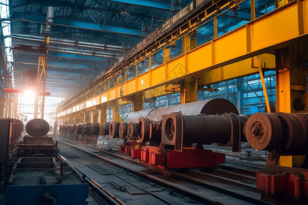 工业金属冶炼加工厂背景图片