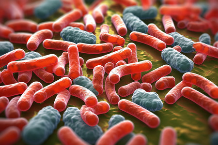 红色芽孢杆菌背景图片