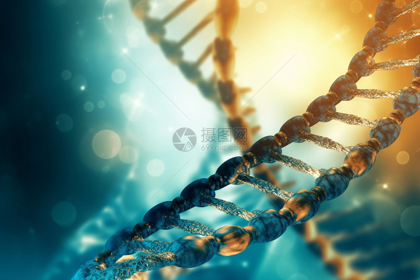 抽象生物DNA链概念图图片