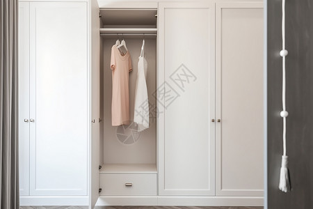 挂衣柜现代家居白色衣柜设计图片