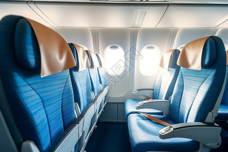 飞机舱内的座位背景图片