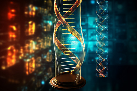 抽象DNA链的概念图背景图片