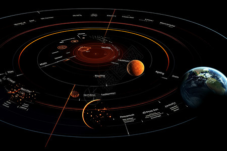 太阳系监控的显示器图片
