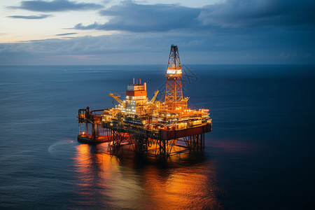 海上石油平台背景