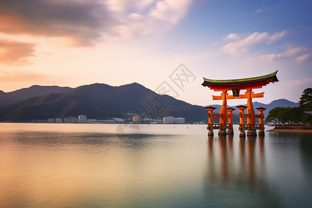 日本的神社亚洲高塔高清图片