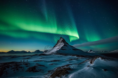 冰岛的极光图片