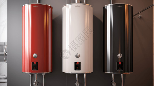 清洗热水器热水器产品展示背景