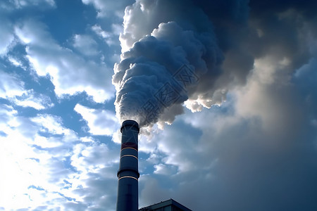 燃煤电厂的尾气排放图片