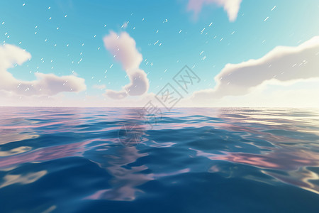 3d唯美的海平面背景图片