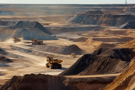 露天采矿坑工业资源高清图片