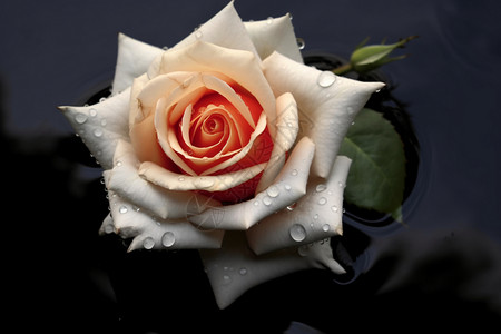 玫瑰花上的水滴背景图片