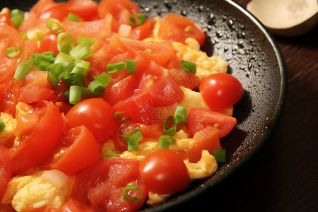 美味的番茄炒蛋背景图片