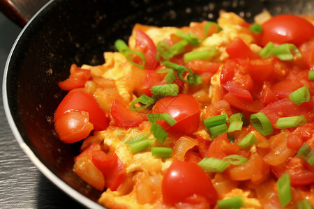 美味的西红柿炒蛋背景图片