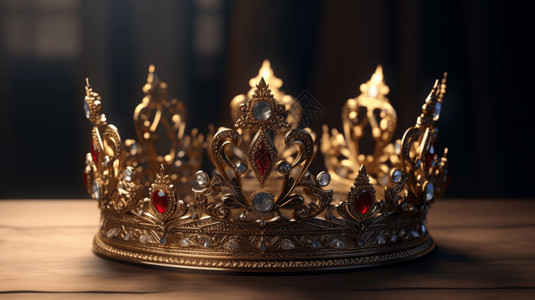 镶嵌珠宝的皇冠背景图片