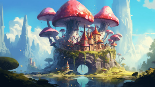 奇妙的蘑菇城堡图片
