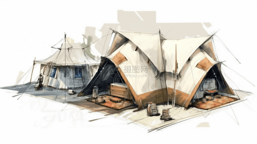 野营帐篷设计手稿:图片