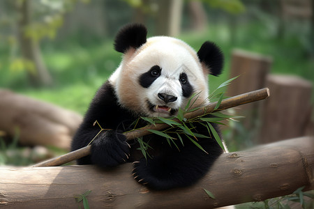 吃竹子的熊猫高清图片