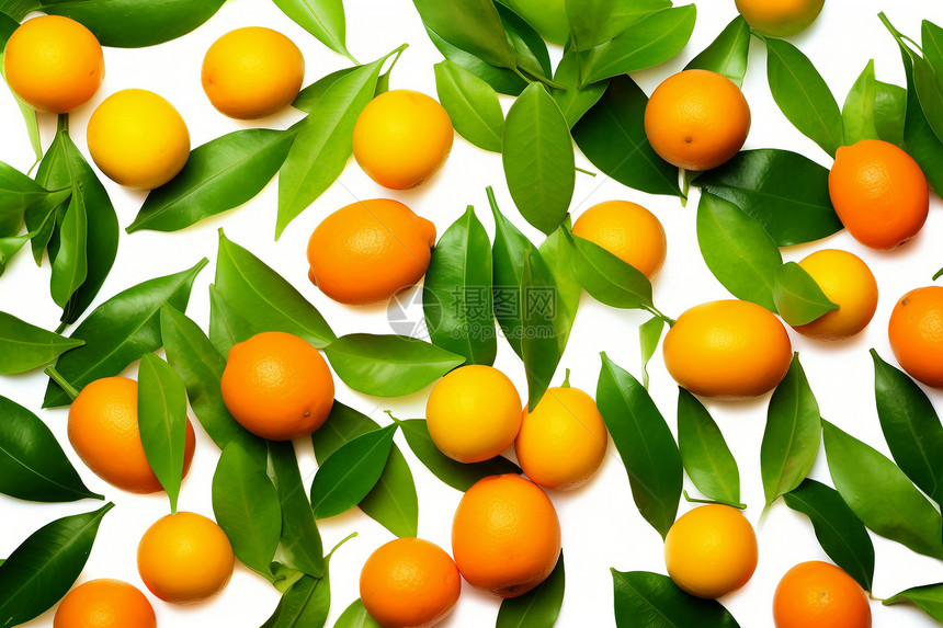 一个个新鲜的橘子图片
