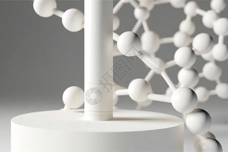白色圆柱体基因分子结构设计图片