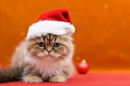 圣诞节装扮的小猫图片