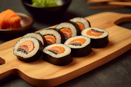 美味的寿司食物图片