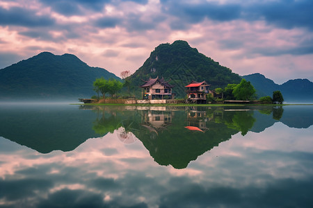 乡村的唯美风景图片