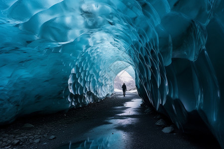 冰岛冰洞的自然景观图片