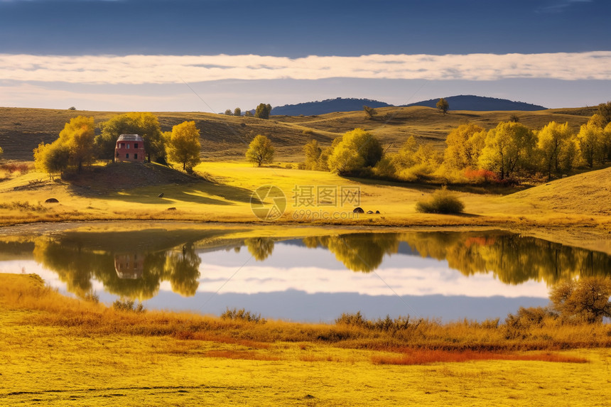 秋天克什克腾旗草原的自然景观图片