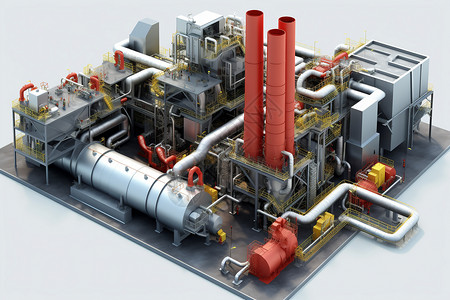 炉工业废物处理工厂设计图片